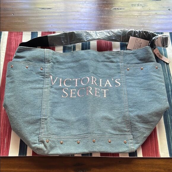 Victoria's Secret Blue Tote Bag NWT - Picture 1 of 11
